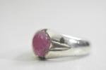 Ruby Solitaire Stacking Ring in Sterling Silver