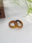 Brown Agate 6mm Solid Band Ring