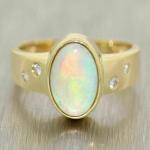 4Ct Oval Fire Opal Women's Engagement Ring