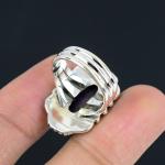 Purple Copper Turquoise 925 Silver Ring