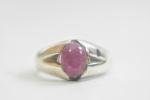 Ruby Solitaire Stacking Ring in Sterling Silver