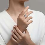 Lafonn Silver Platinum Plated Engagement Ring R0446CLP05