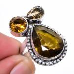 Smoky Quartz Antique Design Ring Size 6