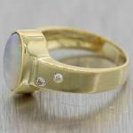 4Ct Oval Fire Opal Women's Engagement Ring