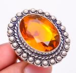 Golden Topaz Antique Design Ring, Size 7.5