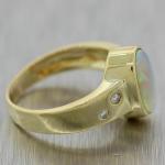 4Ct Oval Fire Opal Women's Engagement Ring