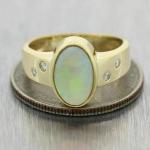 4Ct Oval Fire Opal Women's Engagement Ring