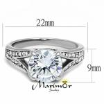 3.17 Ct Round Cut Zirconia Engagement Ring