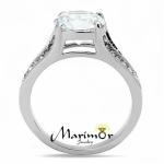 3.17 Ct Round Cut Zirconia Engagement Ring