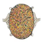 Set of 7 Stylish Cocktail Rings with Mixed Stones