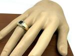 Black Diamond Ring in 14k Yellow Gold Size 11