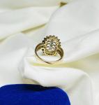 Diamond and Sapphire 10K Ring for Women Size 6