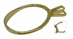 Golden Adjustable Ring Display with Diamond Gemstone