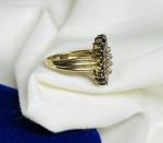 Diamond and Sapphire 10K Ring for Women Size 6