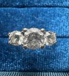 1.5Ct Diamond Ring with 14k White Gold Band