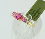 Pink Sapphire and Diamond Ring in 10K Gold