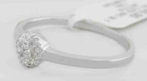 0.26 Ct Diamond Solitaire Ring in Sterling Silver