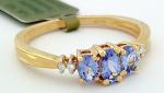 Tanzanite and Diamond Ring in 10K Gold