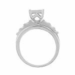 10K White Gold Diamond Engagement Ring for Women