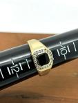 Black Diamond Ring in 14k Yellow Gold Size 11