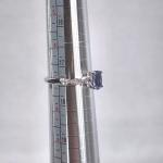 10k White Gold Tanzanite and Diamond Ring Size 7