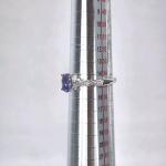 10k White Gold Tanzanite and Diamond Ring Size 7