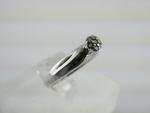 Sterling Silver Diamond Ring Size 8