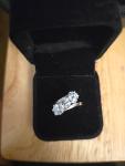 Ice White Moissanite 3-Stone Engagement Ring