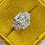 Radiant Cut Lab Grown Diamond Engagement Ring