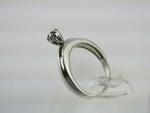 Sterling Silver Diamond Ring Size 8