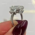 Elegant 18K White Gold Diamond Three-Stone Ring