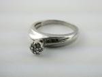 Sterling Silver Diamond Ring Size 8