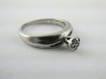 Sterling Silver Diamond Ring Size 8