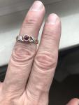Natural Ruby and Diamond Accent 9K Gold Ring