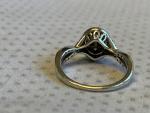 Sterling Silver Diamond Bezel Ring Size 7
