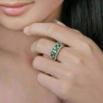 3 Ct Round Lab Created Diamond Emerald Ring