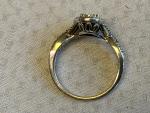 Sterling Silver Diamond Bezel Ring Size 7