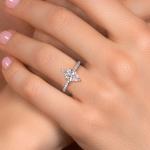10K White Gold IGI Certified Engagement Ring | 1.20 Cttw | Center 1 Ct Marquise