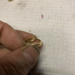 14k Yellow Gold Emerald and Diamond Marquise Ring