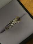 Sterling Silver Diamond Promise Ring, Size 6.75