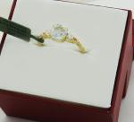 White Sapphire and Diamond Ring in 10K Gold