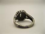 Elegant Vintage Sterling Silver Ring with Diamonds