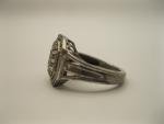 Elegant Vintage Sterling Silver Ring with Diamonds