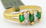 Emerald and Diamond Ring in 10K Gold