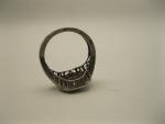 Elegant Vintage Sterling Silver Ring with Diamonds