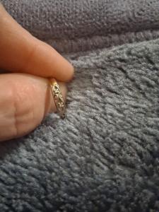 100 Year Old 14k Wedding Ring with Natural Diamonds