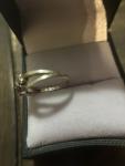 Sterling Silver Diamond Promise Ring, Size 6.75