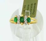 Emerald and Diamond Ring in 10K Gold