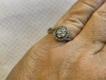 Sterling Silver Diamond Bezel Ring Size 7