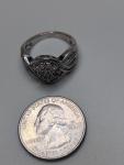 Sterling Silver Melee Diamond Ring Size 8